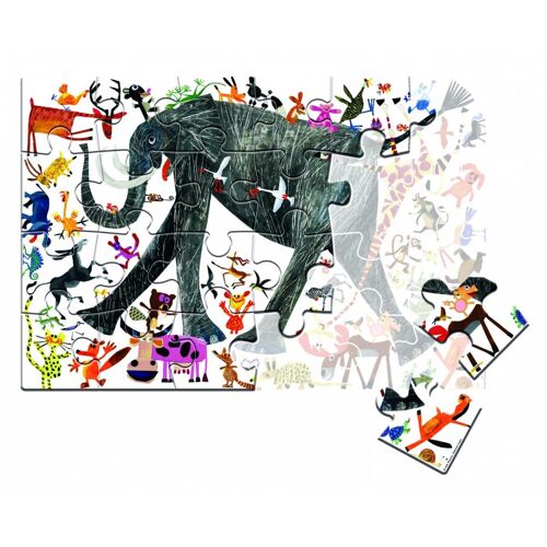 Puzzle Pièces Xxl - Eléphant - Puzzle 24 Pièces