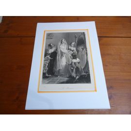 Gravure Anglaise Sur Acier Xixème//  Le Miroir
