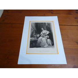 Gravure Anglaise Sur Acier Xixème(Vers 1850) // L'ange Gardien