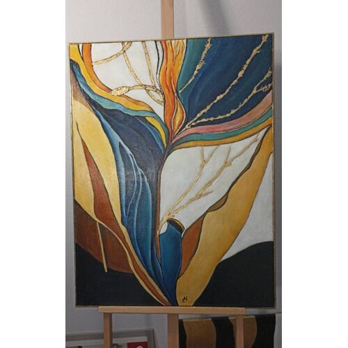 Tableau Abstrait Floral
