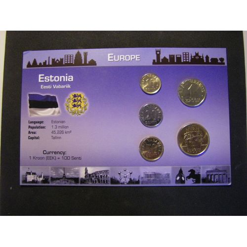 Set Complet Des Pièces De Monnaie Estonie