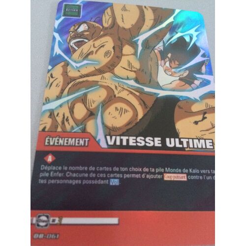 Carte Dragon Ball Db-061 Holo/Prisme "Vitesse Ultime" Version Fr Bandai 2009 Belgium