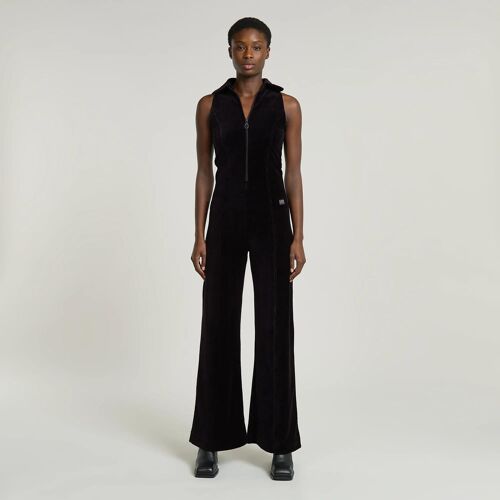Combinaison Wide Leg Velvet - Noir - Femmes