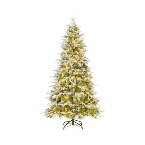 Arbre de noël artificiel 756 branches, 290 lumières led vert 190 cm