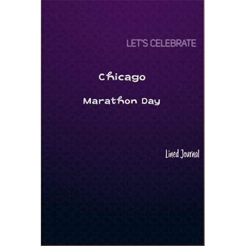 Chicago Marathon Day Journal | Luxury Decorative: Chicago Marathon Day Journal/Notebook With Fancy Purple Cover | 120 Pages | Black Lined Journal | 6" * 9" Inches