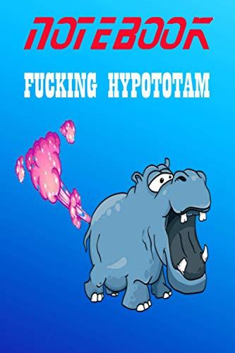Blue Cover Notebook With Hippo Farting Graphic. The Notebook Has Pages With Graphics Of A Hippo Farting.: This Simple Notebook Is Perfect For Jotting Down Great Ideas.