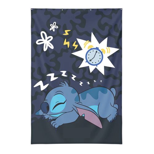 Décoration Murale Stitch Endormi 125×85 Cm Avec ?Illets Métalliques
