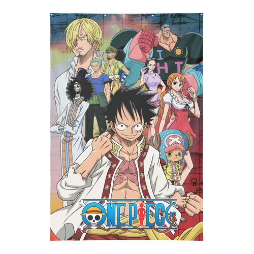 Décoration Murale One Piece Cake Island 125×85 Cm Avec ?Illets Métalliques