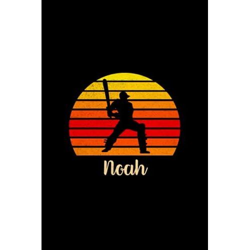 Noah Name Gift Personalized Cricket Notebook Planner, Daily Journal For Sport Lovers: Budget Tracker, Budget, Teacher, Daily, Cute, Over 110 Pages, Mom, A5, 6x9 Inch, 5.24 X 22.86 Cm