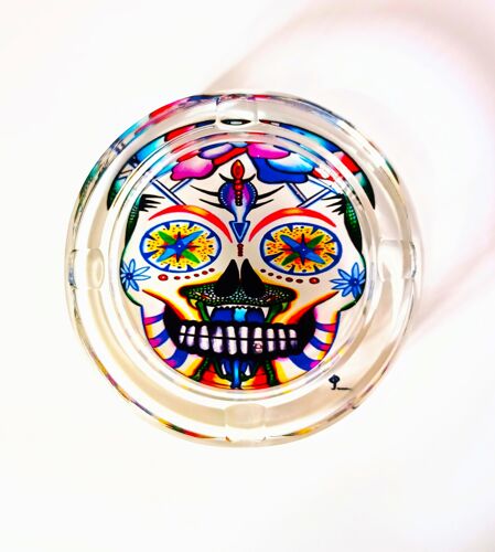 Cendrier Skulls Tête De Mort, Noël, Effet Cristal, Idée Cadeau, Verre, Anniversaire, Déco