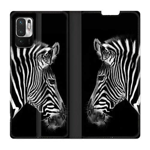 Housse Cuir Portefeuille Pour Xiaomi Redmi Note 10 5g Savane Zebra