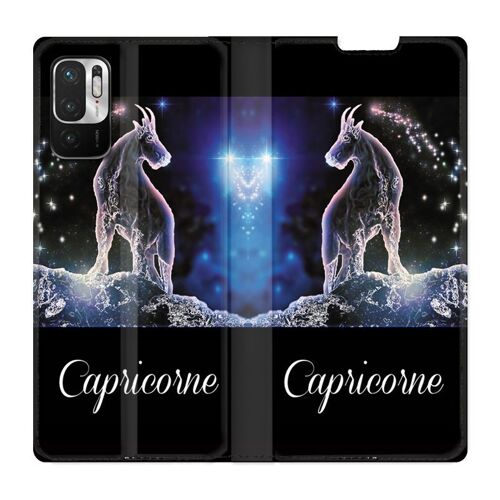 Housse Cuir Portefeuille Pour Xiaomi Redmi Note 10 5g Signe Zodiaque 2 Capricorne