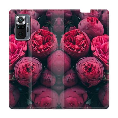 Housse Cuir Portefeuille Pour Xiaomi Redmi Note 10 Pro 5g Fleur Pivoine