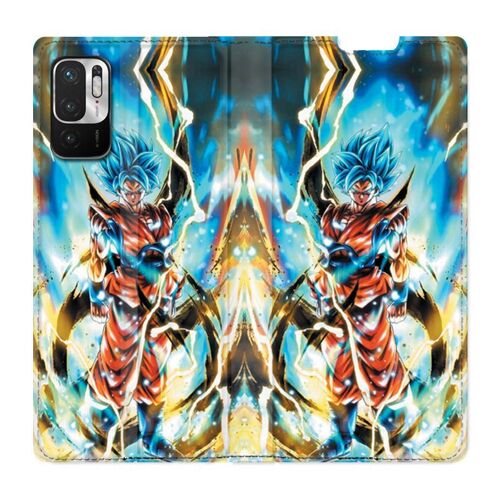 Housse Cuir Portefeuille Pour Xiaomi Redmi Note 10 Pro 5g Manga Dragon Ball Sangoku Blanc