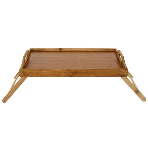 Plateau En Bambou Design "Dépliant" 45cm Beige