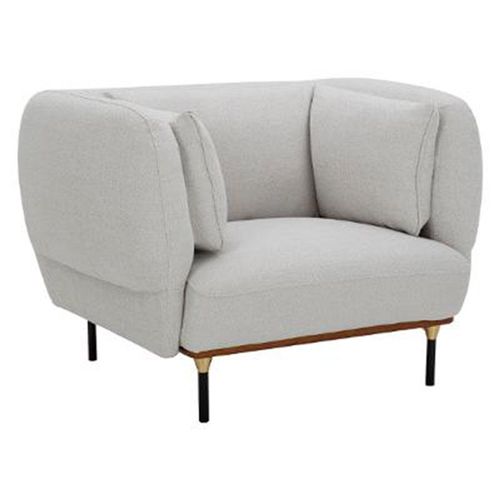 Fauteuil Design "Isée" 113cm Gris Clair