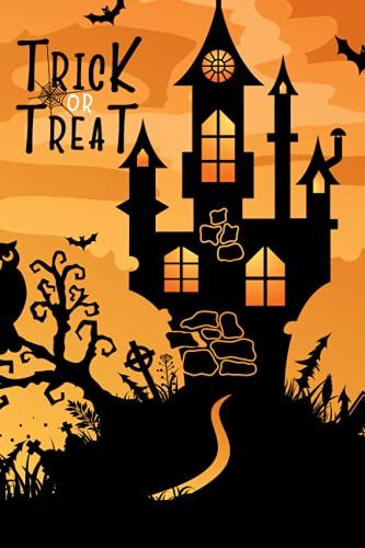 Trick Or Treat Notebook: Kids Halloween Black & Orange Scary Notebook, 300 Pages, 6x9, Perfect For Taking Notes, Journaling And Doodling.
