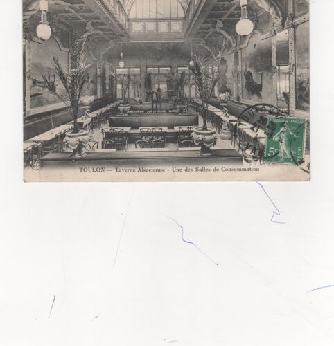Cpa Toulon Taverne Alsacienne 1914