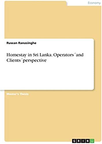 Homestay In Sri Lanka. Operators' And Clients' Perspective