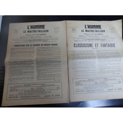 2 Numéros De "L'homme, Le Maitre Tailleur"De 1962