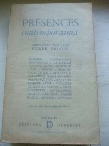 Présences Contemporaines. Littérature. Tome 1