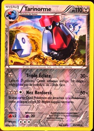 Carte Pokémon 95/160 Tarinorme 110 Pv Reverse Série Xy05 - Primo Choc Neuf Fr