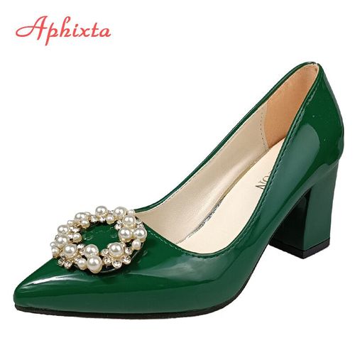 Chaussures Aphfête Tasescarpins Talons Carrés Pour De Bureau Parker Pointuescuir Rose Bébécitrostrucpatent Pearlgrande 507cm