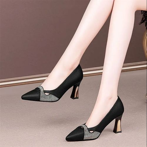 Chaussures Chaussures Classiques Talons Hauts Pour Femmesescarpins Confortablesbleu Marinecristal Brillantprintemps Ettée357