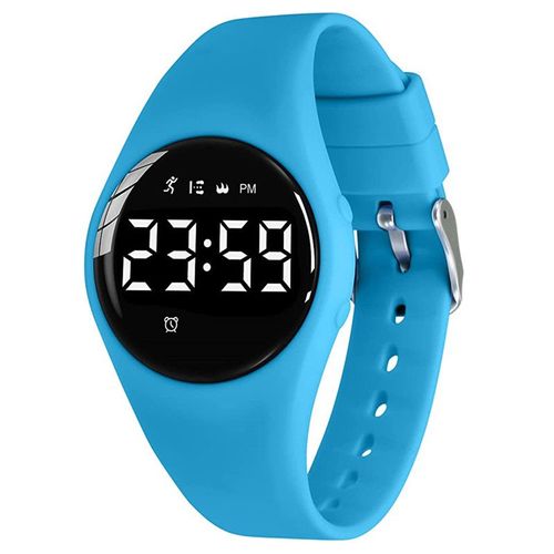 Watch Montre Digitale Enfant Avec Chronomètre, Eclairage, Alarme,Date,Podomètres Marche Non Connecté-Montres Sport Pour Fille Garcon Avec Bracelet En Silicone