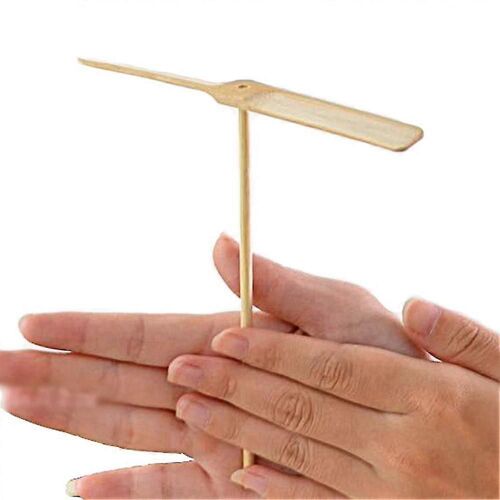 10pcs Bambou Libellule Flying Toys Hand Rub Hélice Flying Fairy Toy Pour Les Enfants