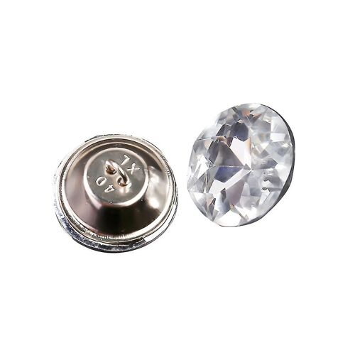 100pcs Crystal Upholstery Buttons 30 Mm Buttons Imitent Les Boutons Diamond Avec Boucle Métallique Pour Bricolage Couture