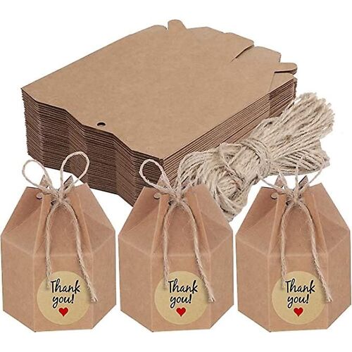 50pcs Handcraft Paper Candy Box Wedding Candy Boxes Diy Party Gift Box
