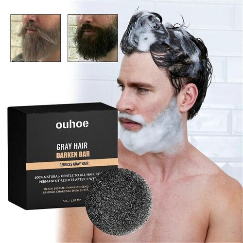 Clearance White Hair Blackening Soap Naturel White Hair Anti-Hair Shampooing Savon