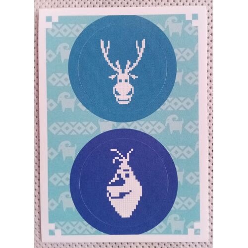 La Reine Des Neiges - Joyeuses Fêtes Avec Olaf - N°176a 176b - Image, Sticker, Autocollant Panini, 2017