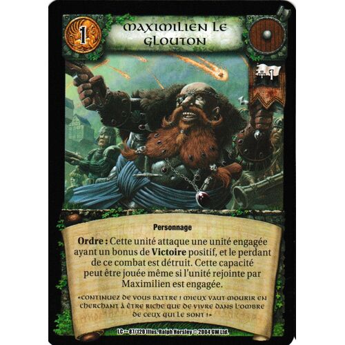 Warcry - Maximilien Le Glouton 87/120 (Legions Of Chaos) Français