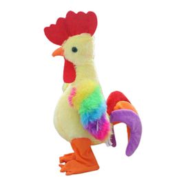 Robot Poulet Pet Jouets Électronique Hurlant Coq Électrique Drôle Danse Chanter Doux Peluche Jouet Musique Animal Pour Enfants Cadeau d'anniversaire