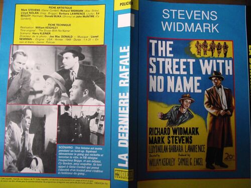 Tv Video.Jaquette Du Film.La Dernière Rafale 1949.Réalisation.William Keighley Avec Mark Stevens Richard Widmark Lloyd Nolan