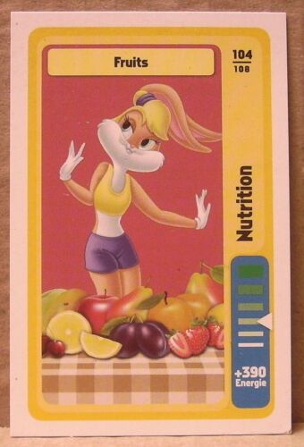 Carte Looney Tunes - Nutrition - Fruits - 104/108 - Auchan