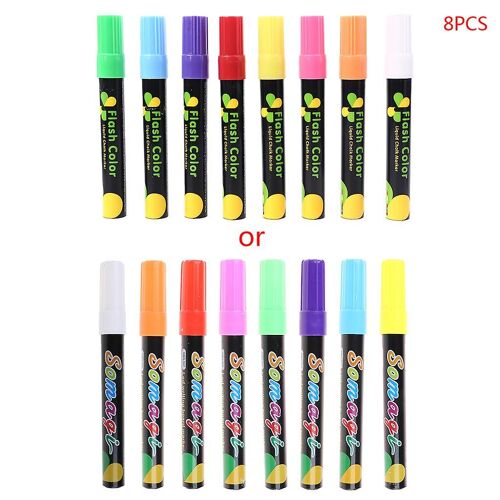 8 Couleurs Surligneur Fluorescent Marqueur De Craie Liquide Stylo Néon Pour Led Writing Bo