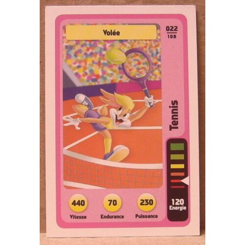 Carte Looney Tunes - Tennis - Volée - 022/108 - Auchan