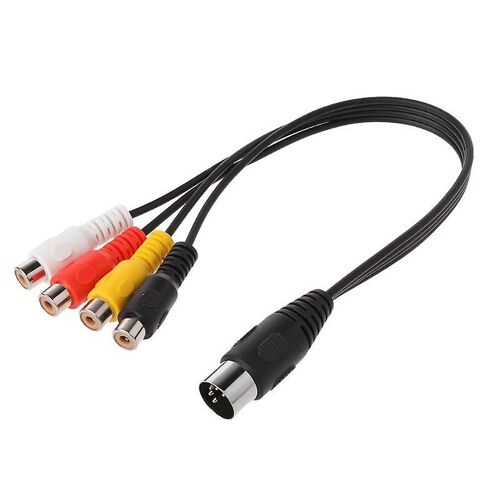 30CM 5 Broches Mâle Din Plug à 4 RCA Phono Femelle Prises Audio Câble Fil Cordon Conne