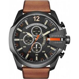 Montre Homme Diesel Mega Chief Dz4343 Bracelet En Cuir Couleur Brune