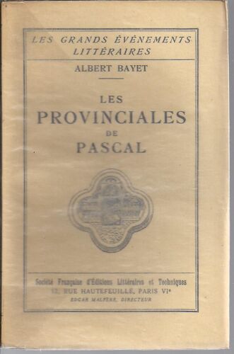 Les Provinciales De Pascal. Tirage Limité À 100 Exemplaires Sur Papier Pur Fil. Exemplaire N° 33/100