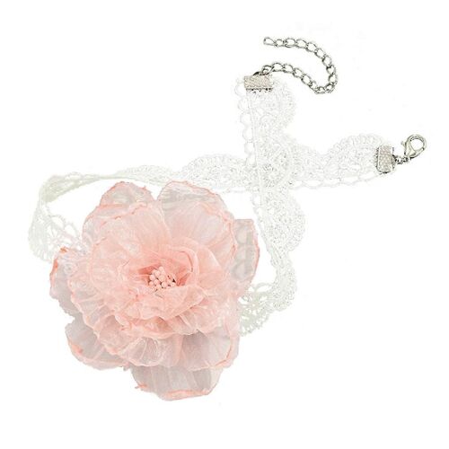 Dentelle Fleurs Collier Collier Élégant Collier Chaîne De Clavicule Simple Choker
