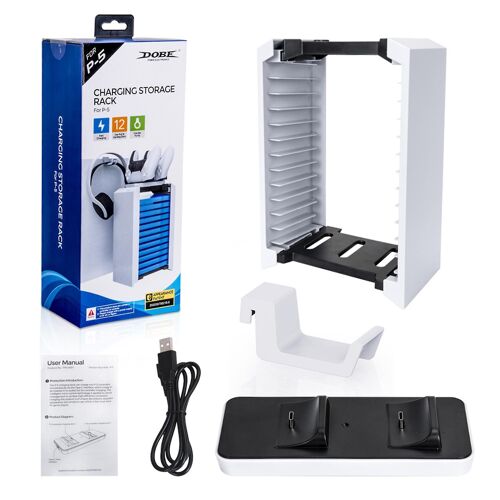 Gaming Headphone Hook Game Disk Storage Tower Holder Charging Stand for