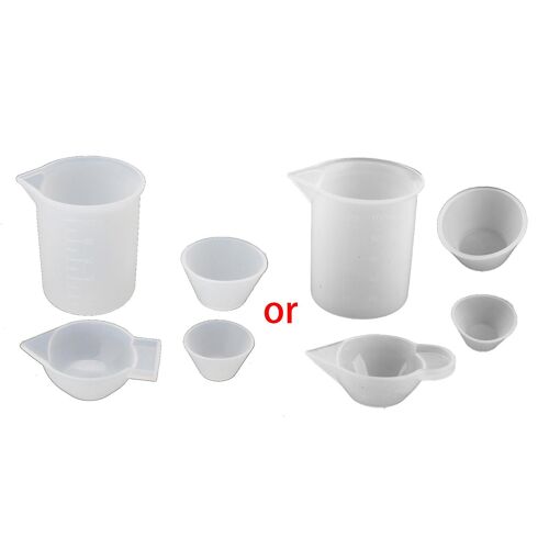 4pcs Silicone Mixing Cups Measuring Cups 100ml 10ml Diy Resin Jewelry Tools Kit