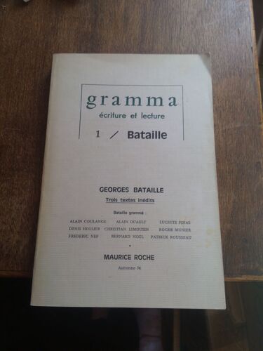 Gramma Écriture Et Lecture 1; Lire Bataille