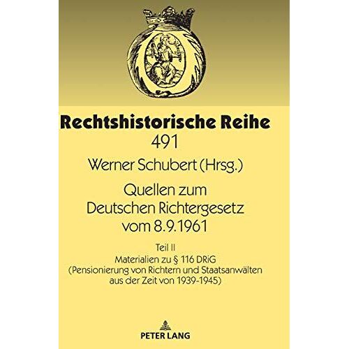 Quellen Zum Deutschen Richtergesetz Vom 8.9.1961