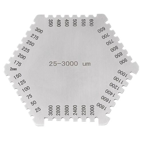 Practical Hexagonal Wet Film Comb Thickness Gauge Comb Regulation Wet Film Card