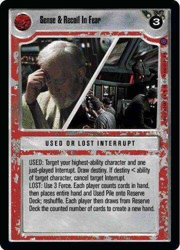 Sense & Recoil In Fear - Reflections 2 - Star Wars Ccg